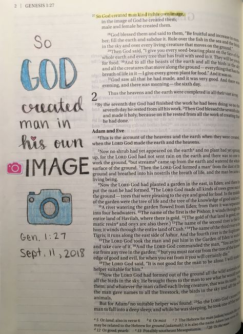 Genesis 1:27 Bible Journaling, Genesis 1:27, Bible Journaling Genesis 1:1, Genesis 1 Bible Journaling, Journaling September, Genesis 27, God Ideas, Bible Doodles, Christian Drawings