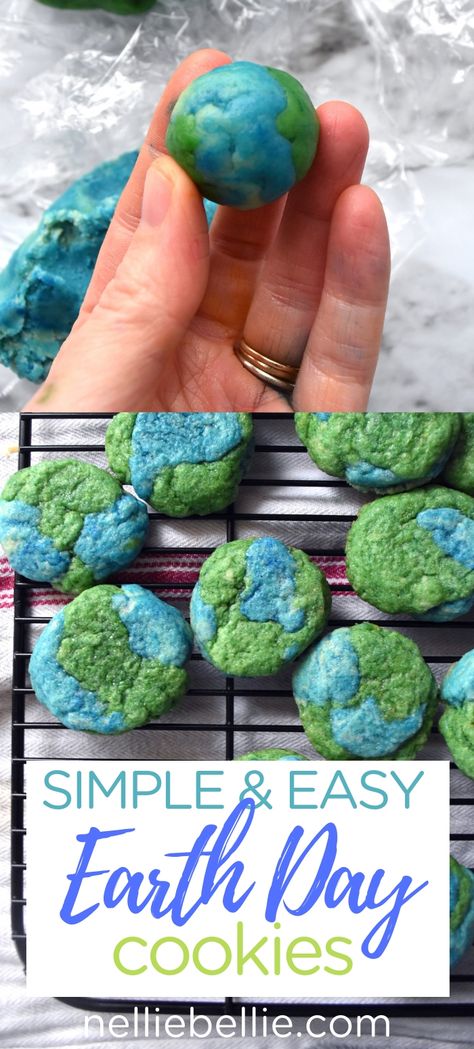 A simple and easy way to make Earth Day Cookies. Use your sugar cookie recipe (or the one in the post) or purchased sugar cookie dough. Easy and fun treat idea for kids! #earthday Earth Day Cookies, Homemade Sugar Cookie Dough, Recipes For Kids To Make, Cookie Recipes For Kids, Sugar Cookie Recipe Easy, Earth Day Crafts, Sugar Cookie Recipe, Earth Day Activities, Easy Sugar Cookies