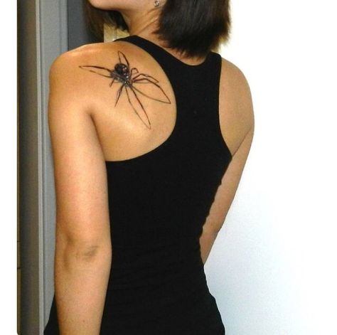 Black Widow Spider Tattoo, Tattoo Spider, Spider Tattoos, Black Widow Tattoo, Tattoo Website, Tattoo Son, Betty Brosmer, Optical Illusion Tattoo, Spider Tattoo