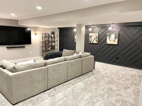 Boho Living Room Decor Ideas, Basement Bathrooms, Basement Movie Room, Basement Decoration, Small Basement Remodel, Home Theater Room Design, Dream Basement, Theater Room Design, Basement Layout