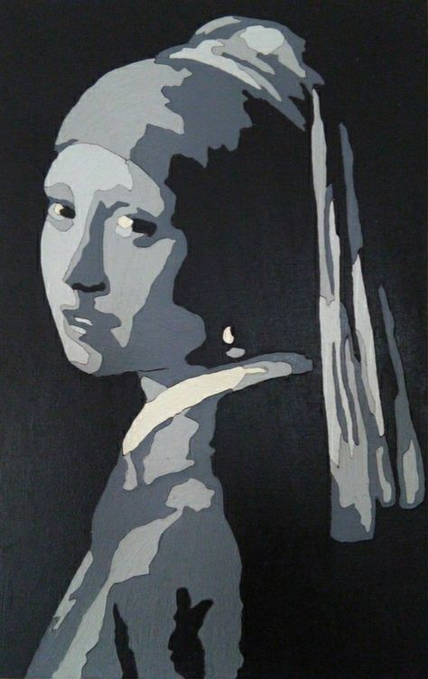 Monochromatic Art, Girl With A Pearl Earring, Aries Tattoo, Canvas Drawing, Abstract Face Art, Monochrome Art, Pop Art Portraits, Figurative Artists, Pop Art Painting