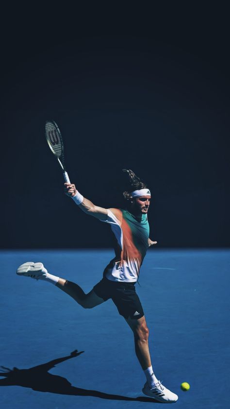 Stefanos Tsitsipas | Australian Open 2022 Tennis Wallpaper, Tennis Photoshoot, Australian Open Tennis, Stefanos Tsitsipas, Tennis Photography, Tennis Pictures, Tennis Aesthetic, Tennis Life, Tennis Legends