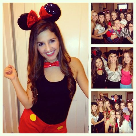 "First Letter of Your Name" theme.  A Melissa could dress up as Minnie.  A Christina could dress up as a cat. First Letter Party, Party Costume Ideas, Mickey Costume, Minnie Costume, First Letter Of Your Name, Minnie Mouse Costume, Halloween Idea, Mouse Costume, Social Themes