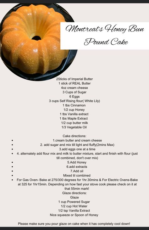 Honeybun Pound Cake Recipe, Self Rising Cake Recipes, Black Peoples Pound Cake, Black People Pound Cake Recipes, Honey Bun Pound Cake, Caramel Pound Cake Recipe, Butter Pecan Pound Cake Recipe, Southern Pound Cake, Honey Bun Cake