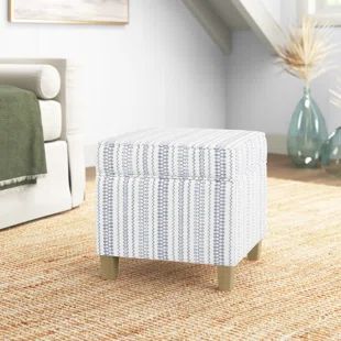 Beachcrest Home Old Lyme 15.75" Wide Square Storage Ottoman | Wayfair Large Square Ottoman, Large Storage Ottoman, Storage For Living Room, Square Storage Ottoman, Ottoman With Storage, Large Ottoman, Room Makeovers, Modern Ottoman, Understated Style