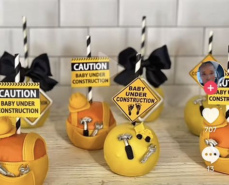 Construction Cake Pops, Construction Theme Cake, Baby Shower Candy Table, Construction Baby Shower, Construction Cake, Baby Shower Candy, Bob The Builder, Construction Theme, Matthew 6