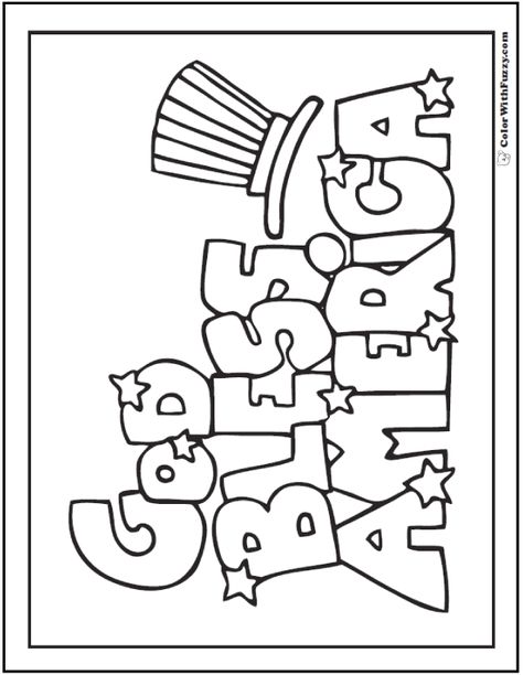 God bless America! Fourth of July coloring page. 4th Of July Bible Lesson For Kids, Patriotic Coloring Pages, Fourth Of July Coloring Pages, Fourth Of July Art, Fourth Of July Crafts, July Coloring Pages, 4th Of July Crafts, Fourth Of July Crafts For Kids, July Activities