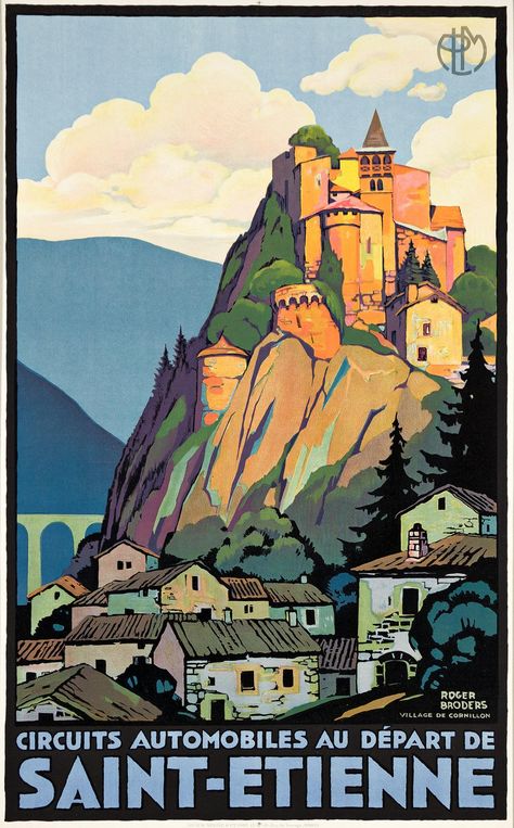 Saint Etienne, London Underground, Kew Gardens, Vintage Poster Art, Vintage London, Cote D’azur, Blue Mountain, Vintage Travel Posters, French Artists