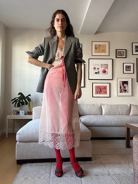 Leandra Medine Style, Slay Fits, Red Tights, Fashion Sites, Styling Ideas, Style Chic, Looks Style, The Clothes, Outfits Casuales