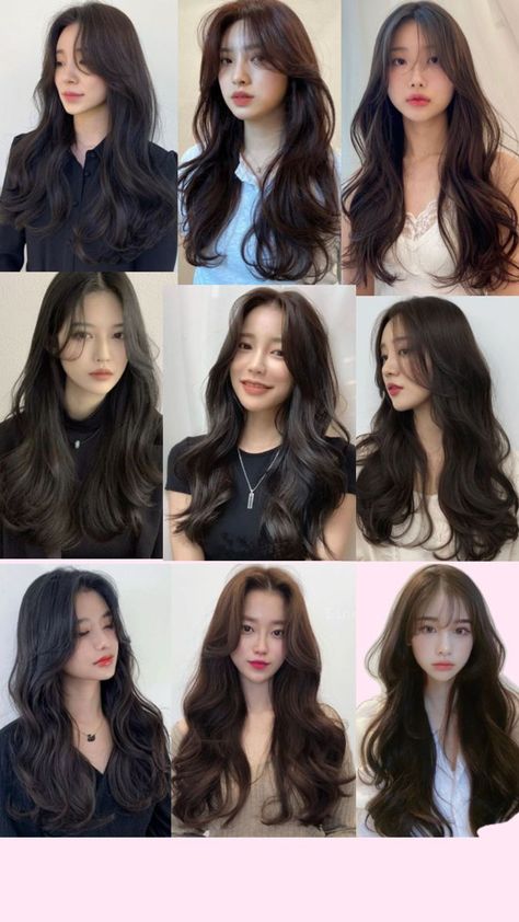 Korean Hairstyle Long, Korean Hairstyle Ideas, Under Hair Color, Korean Long Hair, Thicker Hair Naturally, Korean Hairstyles, Hair Inspiration Long, Layered Haircuts For Medium Hair, Hairstyles For Layered Hair