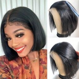 Hair Short Straight, Lace Front Bob Wigs, Closure Bob, Side Part Bob, Lace Closure Bob, Lace Front Bob, Burmese Hair, Hair Tape, Cocktail Dress Formal