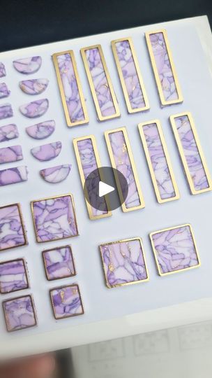 Marble Combination, Polymer Jewelry, Purple Earrings, Molding Clay, Clay Tutorials, Jewelry Making Tutorials, Clay Sculpture, The Square, Polymer Clay Crafts