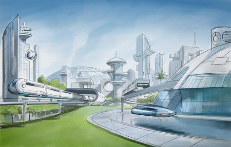 Future City Drawing Easy, Futuristic City Utopia, Utopia City, Future Drawing, Town Drawing, Scratch Book, Futuristic House, City Sketch, Sci Fi City