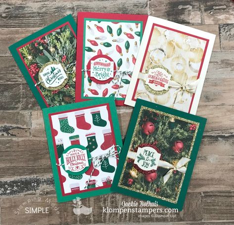 Lots of handmade Christmas card ideas here that are all quick, easy, fun, and beautiful! Put your cardmaking skills to use and brighten someone’s holiday with these handmade gifts. Click the link to view endless ideas by Jackie Bolhuis-www.klompenstampers.com. #christmascards #christmascardideas #handmadecards #handmadechristmascards #cardmaking #greetingcards #jackiebolhuis #klompenstampers Klompen Stampers, Easy Christmas Cards, Diy Garden Design, Jackie Bolhuis, Stationary Box, Holiday Cards Handmade, All Is Bright, Simple Christmas Cards, Easy Cards