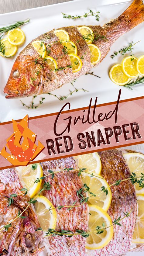 Whole Snapper Recipes, Whole Red Snapper Recipes, Cooking Red Snapper, Whole Red Snapper, Red Snapper Fish, Grilled Red Snapper, Red Snapper Recipes, Whole Fish Recipes, Snapper Recipes