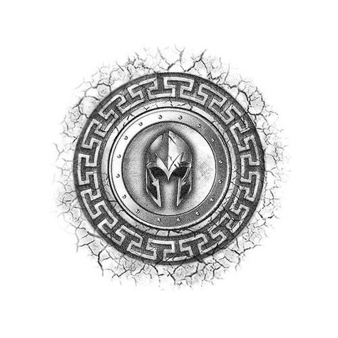 Spartan Design Tattoo, Spartan Shield Tattoo Design, Greek Shield Tattoo, Spartan Shield Tattoo, Spartan Helmet Tattoo Design, Sparta Tattoo Design, Shield Tattoo Design, Spartan Tattoo Design, Spartan Symbol