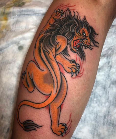 Arm Tattoos Color, Traditional Lion Tattoo, Lion Forearm Tattoos, Tattoo Apprenticeship, Traditional Style Tattoo, Traditional Tattoo Sleeve, Lion Tattoo Design, Chest Piece Tattoos, Old School Tattoo Designs