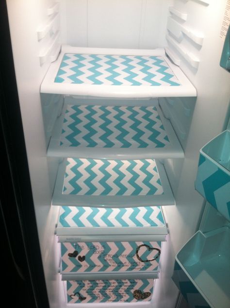 Preppy Fridge Makeover! (Easiest DIY of your life!) | The Preppy Leopard Fridge Makeover, Apartment Life, Home Goods Decor, Drawer Liners, Diy Kitchen, Apartment Living, Apartment Decor, Home Projects, Home Design