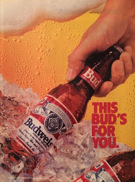 Drinks Ads, Beer Commercials, Alcohol Ads, Beer Ads, Beer Bucket, Beer Advertising, Old Commercials, Beer Ad, Budweiser Beer