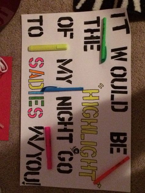 Sadie's Hawkins dance proposal Dance Proposal Ideas, Middle School Dance Ideas, Sadie Proposals Ideas, Sadie Hawkins Proposals, Sadies Proposal, Creative Prom Proposal Ideas, Sadies Dance, Sadie Hawkins Dance, Cute Hoco Proposals