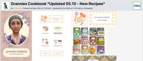 New recipes for your sims Granny Cookbook Sims 4, Ts4 Mod, Mini Eggs Cake, Mocha Smoothie, Baby Reveal Cakes, Lox And Bagels, Pie And Mash, Sushi Platter, Breakfast Bagel