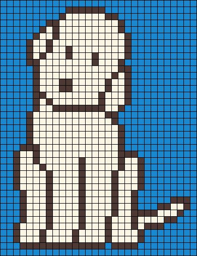 Dog Alpha Pattern, Dogs Poodle, Dog Chart, Bead Templates, Cozy Crochet Patterns, Easy Pixel Art, Beads Ideas, Pixel Crochet, Pixel Art Grid