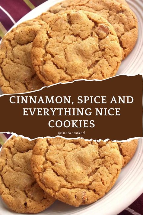 Soft and Chewy Cinnamon Spice Cookies Recipe Cinnamon Nutmeg Cookies, Cinnamon Spice Cookies Recipe, All Spice Cookies, Spice Cookies Recipe Holidays, Cinnamon Spice Cookies, Spiced Cookies Recipe, Cinnamon Chips Recipes, Cinnamon Cookies Recipe, Cinnamon Chip Recipes