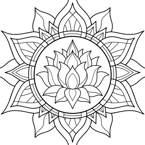 Mandalas Coloring Pages, Free Adult Coloring Printables, Stick Drawings, Simple Rangoli Designs Images, Mandala Stencils, Flower Drawing Design, Geometric Mandala, Mandala Art Lesson, Mandala Coloring Books