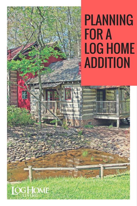 Log Cabin Addition Ideas Exterior, Cabin Addition Ideas, Log Cabin Addition Ideas, Log Home Additions, Log Cabin Addition, Garage Addition Ideas, Cabin Addition, Log Cabin Small, Cabin Small