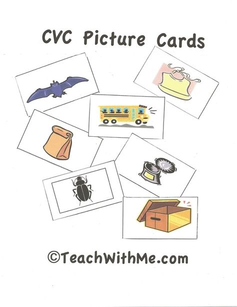 Cvc Picture Cards, Cvc Activities, Cvc Word, Classroom Freebies, Phonics Kindergarten, Speech Activities, Teaching Literacy, Games And Activities, Speech Language Therapy