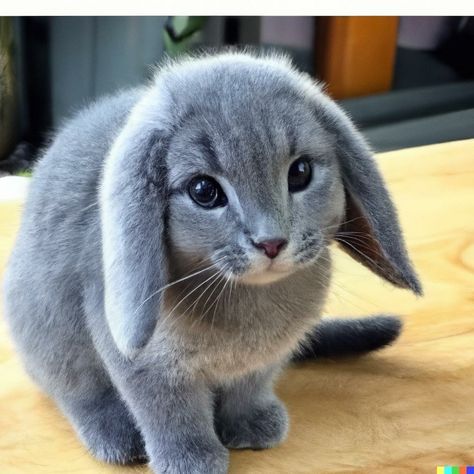 Bunny Hybrid, Cat Hybrid, Bunny Cat, Hybrid Cat, All About Rabbits, Hybrid Art, Cat Rabbit, Cat Info, In Memes