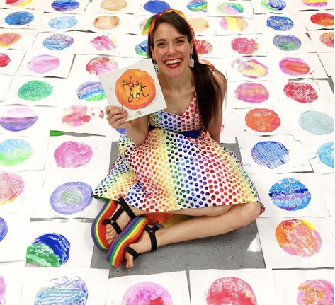 Cassie Stephens: Dot Day Art Lesson: Printing! The Dot Song, Dot Day Art, Polka Dot Art, Cassie Stephens, First Day Activities, International Dot Day, Outfit Photos, Dot Day, Kindergarten Lessons