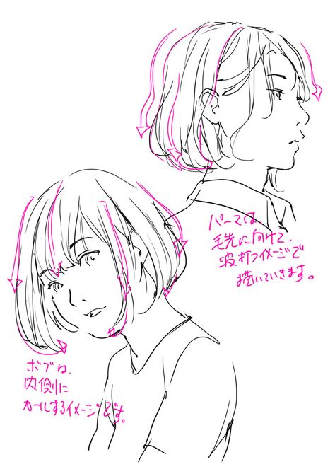 Tucking Hair Behind Ear Pose Drawing, Sketching Guide, Hair Anatomy, Character Anatomy, Environment Sketch, Female Anatomy Reference, Drawing Face Expressions, Drawing Hair Tutorial, Manga Tutorial