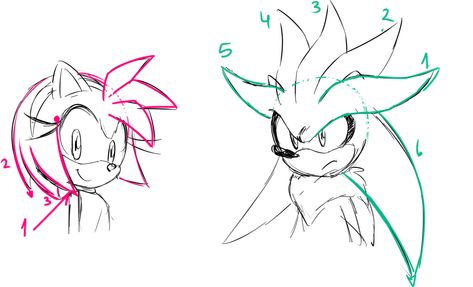 Silver And Amy, Silver Sonic, How To Draw Sonic, Hedgehog Drawing, Silver The Hedgehog, Hedgehog Art, Sonic And Shadow, Sonic Fan Art, Amy Rose