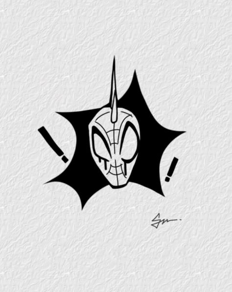 Spider-punk mini doodle tattoo Venom Symbiote Tattoo, Mini Doodle Tattoo, Spider Gwen Tattoo, Simple Marvel Tattoo, Spider Punk Tattoo, Spider Man Tattoo Ideas, Spiderverse Tattoo, Marvel Tattoos Minimalist, Miles Morales Tattoo