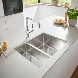 Corner Kitchen Sink, Undermount Stainless Steel Sink, Corner Sink Kitchen, Kitchen Sink Design, Stainless Steel Sink, Steel Kitchen Sink, Single Handle Kitchen Faucet, Sink Design, Farmhouse Sink Kitchen