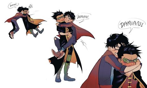 Superman X Batman, Robin Comics, Batman Funny, Dc Comics Superheroes, Arte Dc Comics, Batman Comic Art, Dc Comics Artwork, Damian Wayne, Batman Family