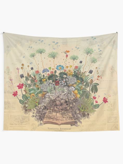 Cabin Room Decor, Botanical Tapestry, Witchy Cottage, Fairycore Room, Bubble Products, Cottage Core Room, Grunge Bedroom, Cottagecore Room, Wall Hanging Living Room