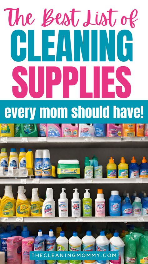 Make daily chores a breeze with our complete list of household chore items for families! From cleaning supplies to organizational tools, we've got everything you need to keep your home sparkling clean. Check out our list now and start tackling those chores today. Cleaning Necessities List, Bathroom Cleaning Supplies List, Home Cleaning Supplies List, Household Cleaning Products List, Best Household Cleaning Products, Must Have Cleaning Products, List Of Cleaning Supplies, House Cleaning Supplies List, New Home Cleaning Supply List