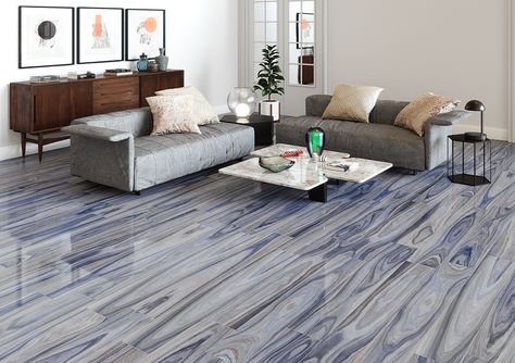 Rectified Tile, Gorgeous Tile, Best Floor Tiles, Living Comedor, Modern Tiles, Wood Look Tile, Retro Interior, Porcelain Floor, Blue Tiles