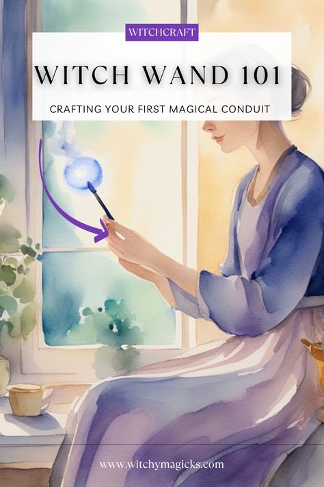 Discover how to make a witch's wand, a potent magical conduit, using this age-old skill. Discover the secrets of this vital instrument for your witchcraft practice, from choosing materials to imbuing it with your unique enchantment.  #SacredCrafting #MagicalConduit #WitchcraftTools #WitchyWisdom #PersonalMagic #WitchyWandCrafting Energy Witchcraft, Witch Wands, What Is A Witch, Magic Library, Beginner Witches, Wiccan Wands, Spells That Actually Work, Witch Tools, Witch Wand