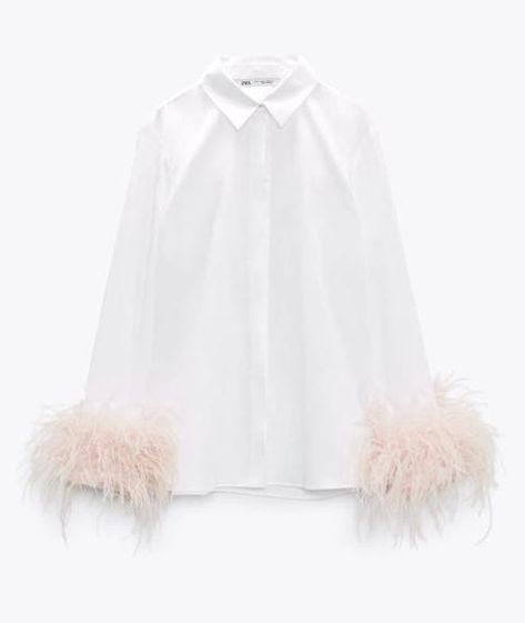 Camisa popelín con plumas en las mangas Shirt With Feathers, Zara Style, Button Ups, Christmas Outfit Ideas, Zara Outfit, Rich Women, Spring Outfits Women, Clothes Women, Dream Shoes