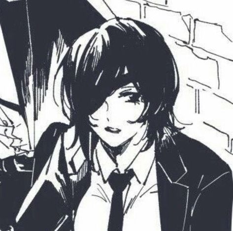 Chainsaw Man, Chainsaw, Matching Icons, A Woman, Black And White, Wall, White, Black