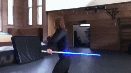 Lightsaber master Woman Jedi, Lightsaber Gif, Female Jedi, Blue Macaw, Yas Queen, Humor Quotes, Funny Pets, May The 4th Be With You, The Force Is Strong