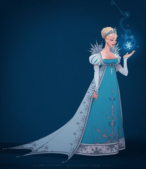 Elsa by deviatnart user Claire Hummel Claire Hummel, Fan Art Disney, Coronation Gown, Animation Disney, Images Disney, Disney Elsa, Disney Princess Dresses, Princess Elsa, Deviant Art