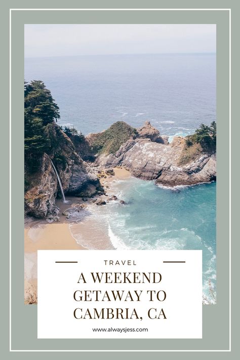 Pacific Coast Road Trip, California Road Trip Itinerary, Cambria California, Central Coast California, Pismo Beach, Travel Wishlist, Visit California, California Travel Road Trips, Hidden Beach