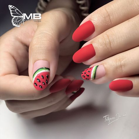 Nail Art Designs Ideas Tips & Inspiration 61 | Summer Nails 2023 Teacher Nail Art, Teacher Nails, Watermelon Nail Art, Wedding Nails Ideas, Hands Nails, Summer Nails 2023, Nail Art For Kids, Fruit Nail Art, Tato Henna