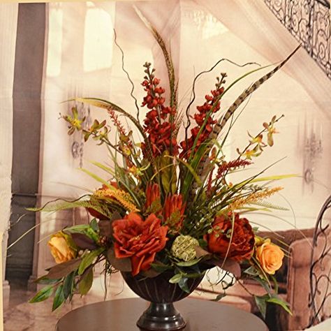 Autumn Tablescapes, Silk Floral Centerpiece, Artificial Arrangements, Pirate Wedding, Fall Centerpieces, Winter Florals, Orchid Centerpieces, Silk Orchids, Large Flower Arrangements