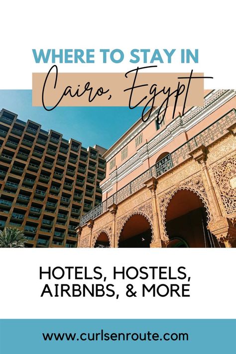 If you're planning a trip to Egypt and wondering where to stay in Cairo, here's your complete guide to the best hotels in Cairo. This list includes local-recommended luxury hotels, boutique hotels, hostels, and Airbnbs. #cairoegypt #cairohotels #wheretostayincairo #cairoegypthotelsluxury #airbnbcairo Cairo Hotel, Great Pyramids Of Giza, Madagascar Travel, Trip To Egypt, Tanzania Travel, Africa Travel Guide, Kenya Travel, Iran Travel, Jordan Travel