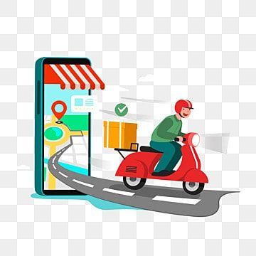 Delivery Service Design, Delivery Illustration, Delivery Icon, Order Illustration, Motorbike Illustration, Logistics Design, Logistics Logo, Delivery Business, Parcel Box